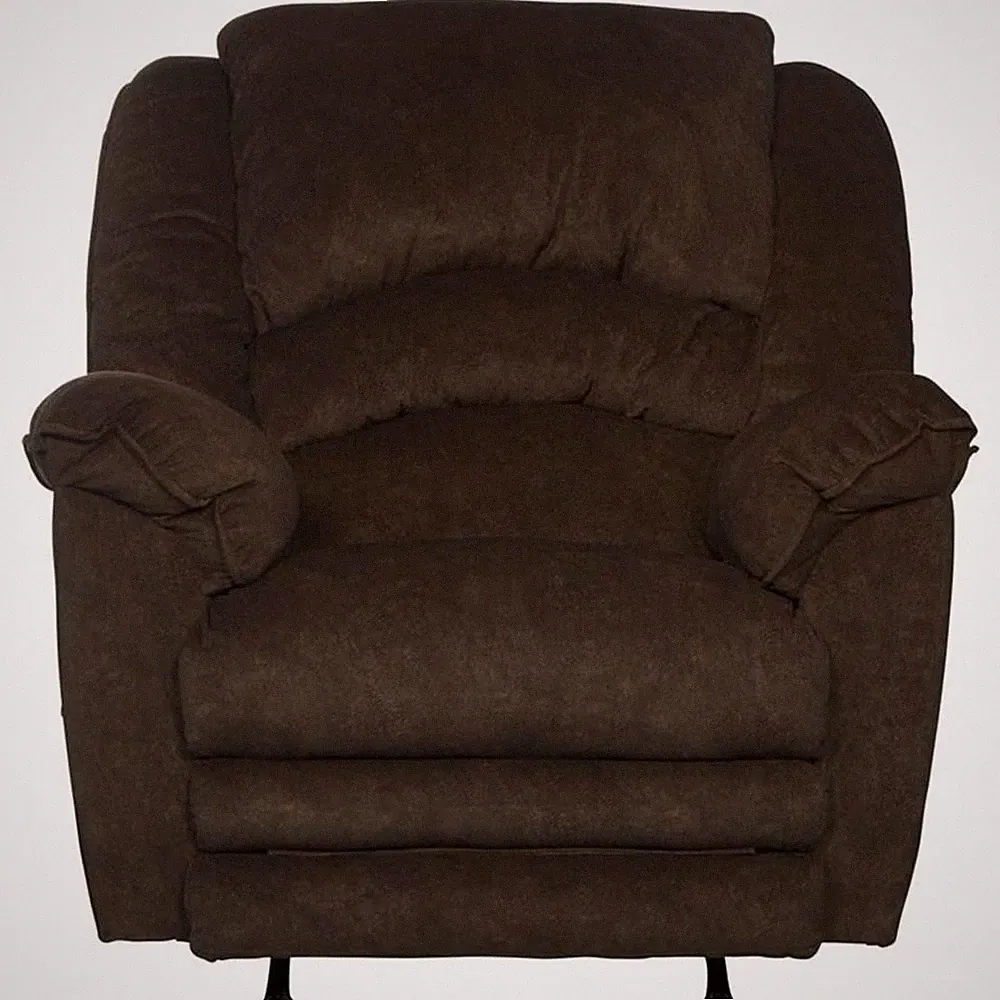 Dolan Chaise Rocker Recliner in Chocolate Brown Polyester Fabric