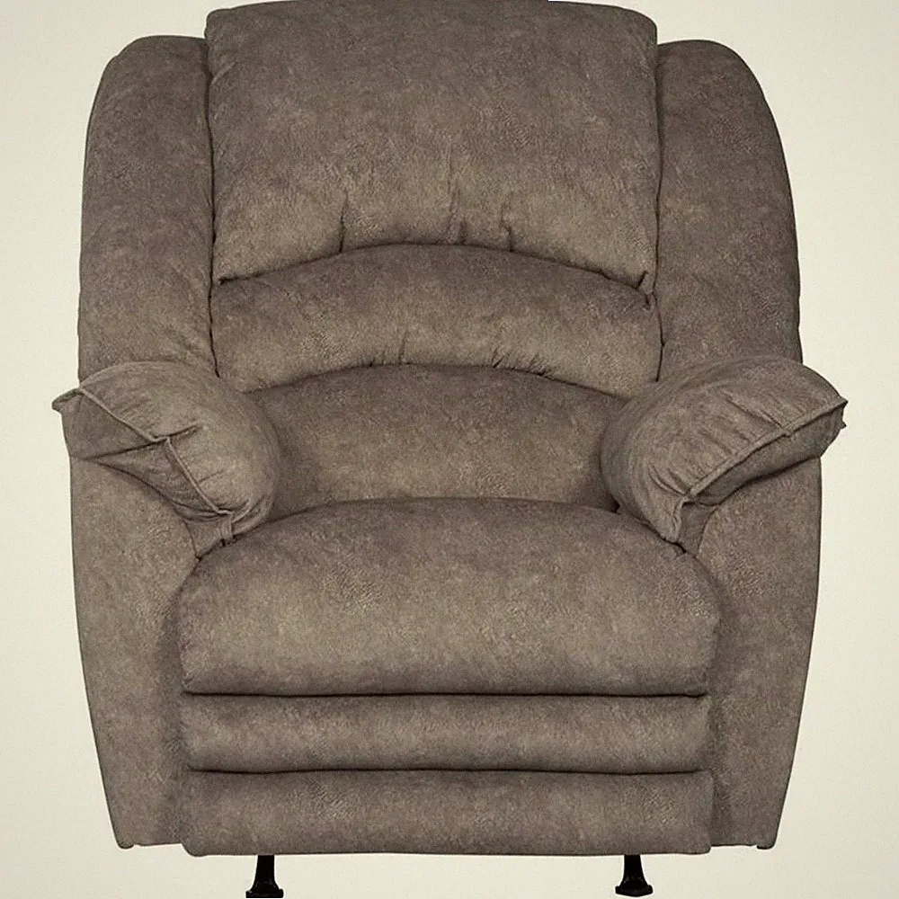 Dolan Chaise Rocker Recliner in Gray Polyester Fabric