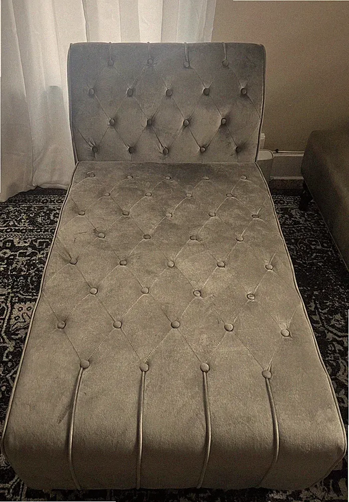 Grey Velvet Lounge Chair